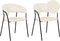 MARIPOSA - Eetkamerstoel set van 2 - Off-white - Fluweel