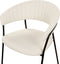 MARIPOSA - Eetkamerstoel set van 2 - Off-white - Fluweel