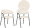 MARIPOSA - Eetkamerstoel set van 2 - Off-white - Fluweel
