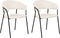 MARIPOSA - Eetkamerstoel set van 2 - Off-white - Fluweel