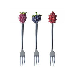 Marjolein Bastin Wildflowers Gebaksvorkjes Rood Fruit - set van 3