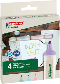 Markeerstift edding 24 eco 2-5mm pastel assorti | 6 stuks