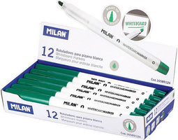 Markeerstiften Milan Whiteboard 12 Stuks Groen PVC