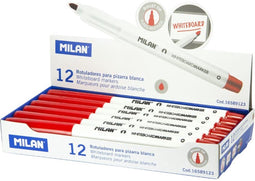 Markeerstiften Milan Whiteboard 12 Stuks Rood PVC