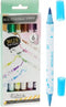 Markers metallic glitter set 6 stuks - stiften metallic