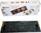 Marmeren dienblad met gouden hendels 40 x 14 cm zwart / wit-zwart
