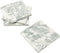 Marmeren Onderzetters - Onderzetters Voor Glazen - Onderzetters Marmer - Non-slip - 4 stk. Wit