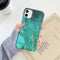 Marmerprint telefoonhoesje geschikt voor Apple iPhone 11 Hoesje Marmer Groen x Goud