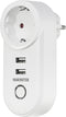 Marmitek Slimme Stekker - Power SI - Wifi Stekker - Wifi Stopcontact - Wifi Schakelaar Smart Home - 2 x USB - Energiemeter - Nederlands type (rand-aarde)