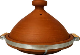 Marokkaanse Tajine Natural ongeglazuurd met handvat 33 CM