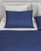 Zohome Dekbedovertrek Satinado - Effen Bedlinnen - 140x220 - Blauw - Dekbedhoes van 100% Katoen-Satijn