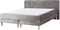 MARQUISE - Tweepersoons boxspring - Grijs - 160 x 200 cm - Fluweel
