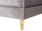 MARQUISE - Tweepersoons boxspring - Grijs - 160 x 200 cm - Fluweel