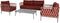 Marrakesh Lounge set aluminium (2X stoelen 1x Bank 1x tafel) - Antraciet