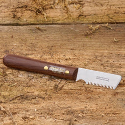Mars Coat-King Solingen Trimmer - Klassieke Roestvrijstalen Trimmer met Bubinga Houten Handgreep - Linkshandig