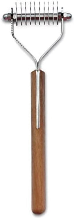 Mars Coat-King Uitdunkam voor Dierenvachten - Middelgroot - 3.5 mm - 10 Messen - Houten Handvat