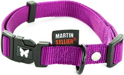 Martin Sellier Halsband Nylon Paars Verstelbaar
