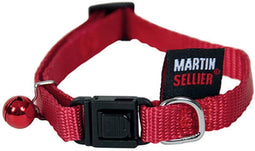 Martin Sellier Kattenhalsband Nylon Uni Rood 10 MMX20-30 CM