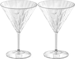 Martiniglas, 0.25 L, Set van 2, Organic, Transparant - Koziol | Club No. 12