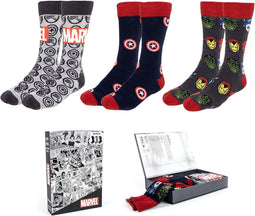 Marvel Sokken Heren Dames - 3 Paar - Maat 38/45 - One Size