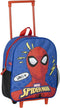 Marvel Spiderman rugzak voor kinderen - blauw - 25 x 10 x 29 cm - rugzak met ingebouwde trolley