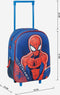 Marvel Spiderman rugzak voor kinderen - blauw - 25 x 10 x 31 cm - rugzak met ingebouwde trolley