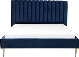 MARVILLE - Tweepersoonsbed - Blauw - 160 x 200 cm - Fluweel