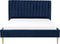 MARVILLE - Tweepersoonsbed - Blauw - 160 x 200 cm - Fluweel