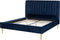 MARVILLE - Tweepersoonsbed - Blauw - 160 x 200 cm - Fluweel