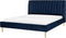 MARVILLE - Tweepersoonsbed - Blauw - 160 x 200 cm - Fluweel