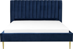 MARVILLE - Tweepersoonsbed - Blauw - 180 x 200 cm - Fluweel