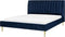 MARVILLE - Tweepersoonsbed - Blauw - 180 x 200 cm - Fluweel