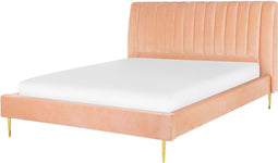 MARVILLE - Tweepersoonsbed - Roze - 160 x 200 cm - Fluweel