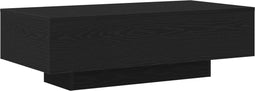 vidaXL - Salontafel - Zwart - Eiken - 100x30x36,5 - cm - Bewerkt - Hout