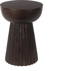 Masai-bijzettafel/kruk-mangohout-walnoot kleur