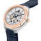 Maserati Stile Automatic - Herenhorloge - R8821142001 - Blauww - Rosegoud - Zilver - Lederen horlogeband - automatisch uurwerk - 42 MM