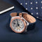 Maserati Stile Automatic - Herenhorloge - R8821142001 - Blauww - Rosegoud - Zilver - Lederen horlogeband - automatisch uurwerk - 42 MM