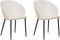 MASON - Eetkamerstoel set van 2 - Lichtbeige - Polyester