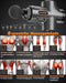 Massagepistool voor Diepe Spiermassage - 30 Instelbare Niveaus - 8 Massagekoppen en LCD-display