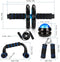 Massager en Krachttraining 6 in 1 Massage Ballen + Buikwiel + Pomp Handvat + Springtouw + Handgrijper + Kniemat Complete Kit voor Fitness Oefeningen