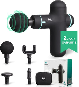 Massagerr® Mini Massage Gun PRO - Relax en Ontspanning Massage Apparaat – Massagegun Zwart – Massageapparaten – Ontspannen - Professioneel Massageapparaat - Massage Pistool