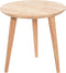 Massief Houten Bijzettafel, Maat: D40cm, H37.5cm