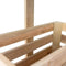 Massief Houten Opbergbox Met Handvat en Twee Compartimenten, Afmeting: L37xB28xH27 cm