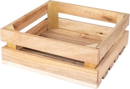 Massief Houten Opbergbox voor Binnen en Buiten, Maat M: L24xB24xH9 cm