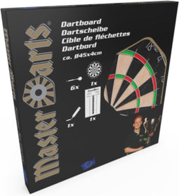 Masterdarts Dartbord met Scorebord - Ø 45 cm - Inclusief 6 Pijlen en Marker