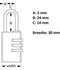 MasterLock Hangslot - Cijferslot - Aluminium - 30 mm - 7630EURD