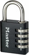 MasterLock Hangslot - Cijferslot - Massief Aluminium - Zwart - 40 mm - 7640EURDBLK