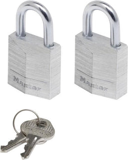 MasterLock Hangslot - Massief Aluminium - 20 mm - 2 stuks - 9120EURT