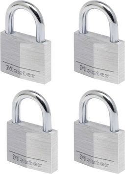 MasterLock Hangslot - Massief Aluminium - 40 mm - 4 stuks - 9140EURQNOP