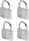 MasterLock Hangslot - Massief Aluminium - 40 mm - 4 stuks - 9140EURQNOP